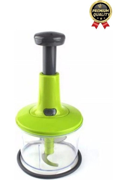 Premium Pratik Paslanmaz Çelik Sebze Meyve Soğan Doğrama Bıçaklı Üstten Basmalı El Rondosu Blender indirimleri