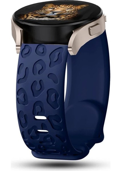 Movetime MT42X MT46X MT43A Amazfit Gts Bip 20MM Kordon Leopar Desen Yumuşak Silikon Kordon