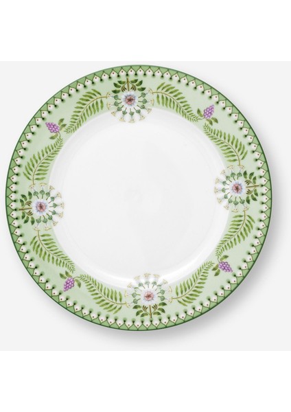 Lily & Lotus Yeşil Porselen Kahvaltı Tabağı 23 cm