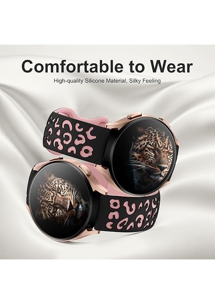 Samsung Watch 46MM Gear S3 22MM Honor Magic 2 46MM Kordon Leopar Desen Yumuşak Silikon Kordon indirimleri