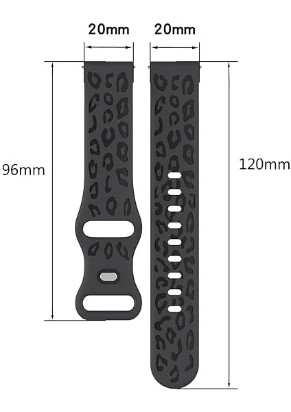 Xiaomi Redmi Watch 5 Active/lite 22MM Kordon Leopar Desen Yumuşak Silikon Kordon