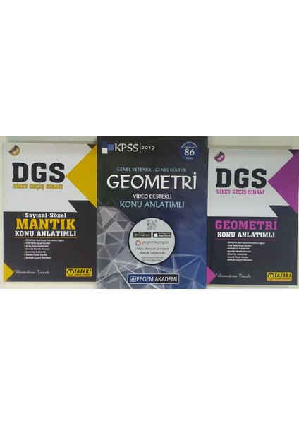 Tasarı Yayıncılık 2019 Dgs Konu Anlatımlı Mantık-Geometri+Geometri Konu Anlatımlı