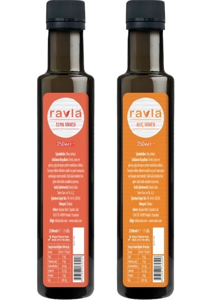 2'li Ürün - Elma Sirkesi / Alıç Sirkesi - (250ml +250ml)