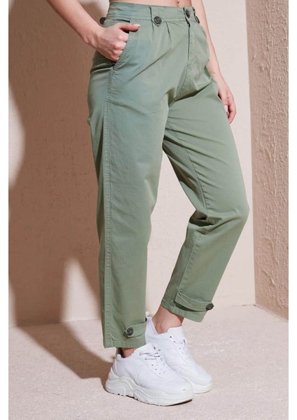 Rahat Yüksel Bel Esnek Haki Kadın Pantolon 25Y0312K1 fiyatları