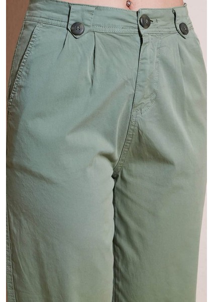 Rahat Yüksel Bel Esnek Haki Kadın Pantolon 25Y0312K1 fırsatları