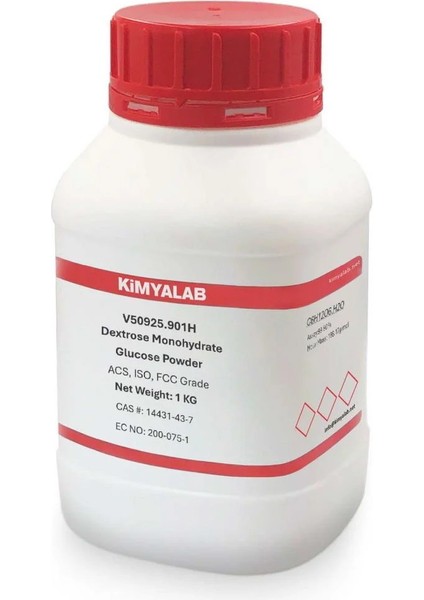 Glikoz Monohidrat 1kg Dekstroz - Dextrose Monohydrate Extra Pure