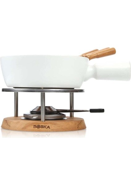 Büyük Fondü Seti, Fondue Set Bianco, 4 Kişilik Peynir Fondüsü
