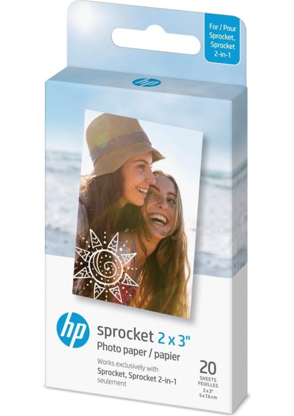 Sprocket Fotoğraf Yazıcıları Için 5x7,6 cm Birinci Sınıf Çinko Çıkartma Fotoğraf Kağıdı 20 Yaprak