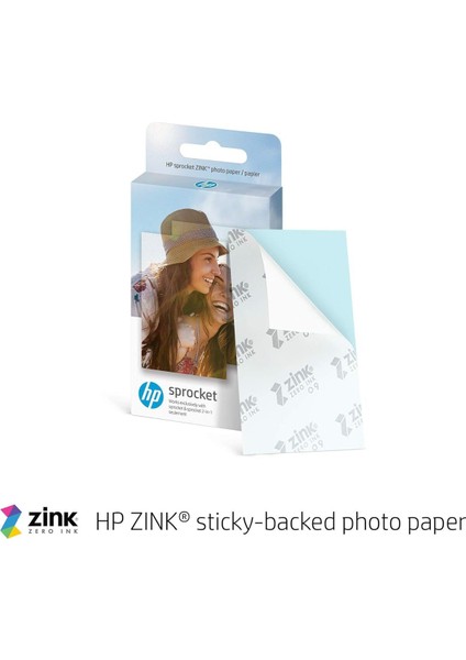 Sprocket Fotoğraf Yazıcıları Için 5x7,6 cm Birinci Sınıf Çinko Çıkartma Fotoğraf Kağıdı 20 Yaprak fiyatları
