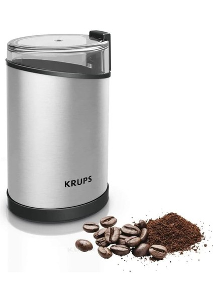 Fast Touch GX204D Elektrikli Kahve Öğütücü, Paslanmaz Çelik, 200W Güç, Siyah, 75 G