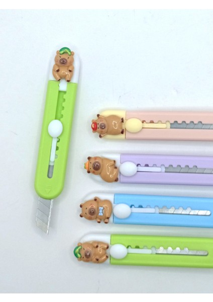 Mini Şekilli Falçata Maket Bıçağı - Capybara Pudra