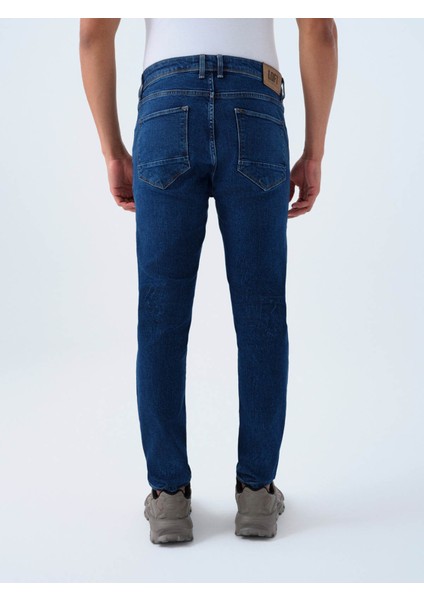 Koyu Lacivert Erkek Jean Pantolon LF2039444 fırsatları
