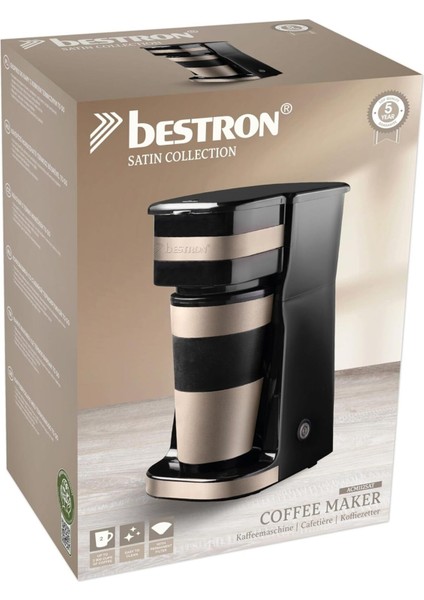 Yalıtımlı Kahve Makinesi 750W, Kompakt, 420ML, Filtreli, Açık Bej Renk