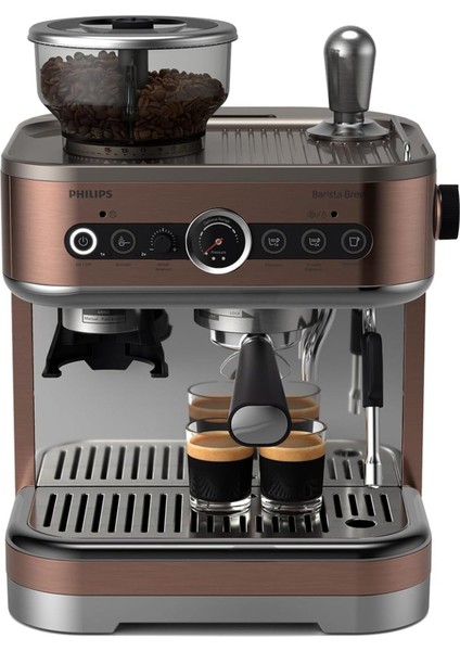 Barista Brew Yarı Otomatik Espresso Makinesi, 280G Çift Çekirdek Kabı
