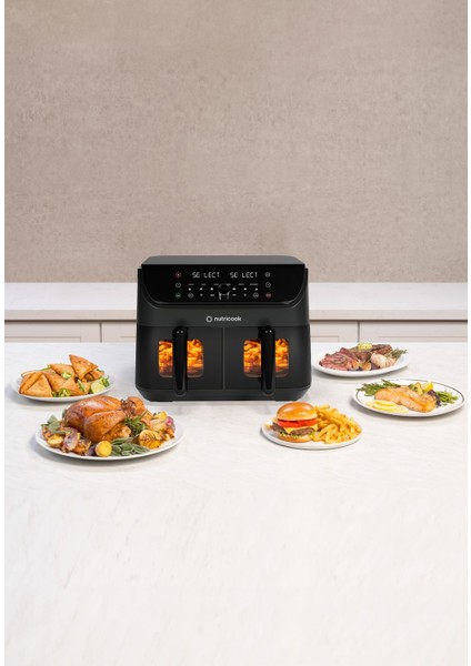 Air Fryer Duo 2 Vision 8.5l 12 Akıllı Program, Çift Sepet, 2400 Watt, Senkronize Pişirme