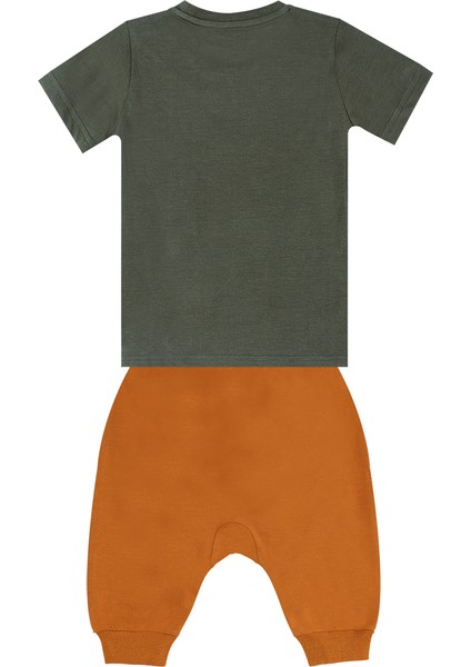 Küçük Kaplan Erkek Çocuk T-shirt Kapri Şort Takım