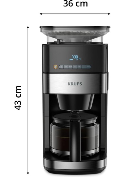 KM8328 Grind Aroma Filtre Kahve Makinesi, 1.25L, 180G Öğütücü, 15 Fincan Kapasite, 3 Öğütme Seviyesi fiyatları