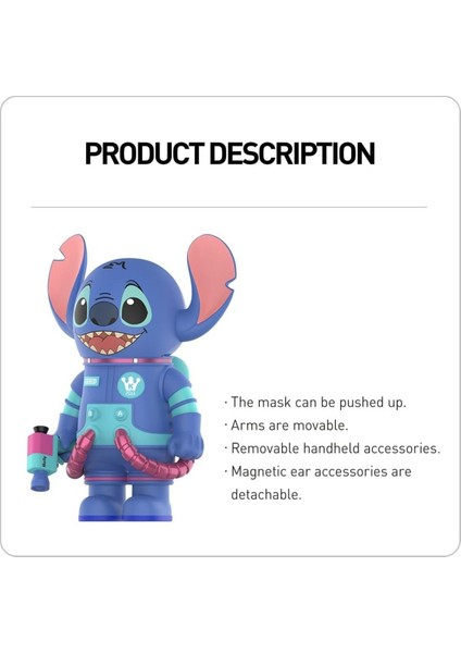 Mega Space Molly 400% Stitch Figür, Koleksiyonluk Aksiyon Figürü, Anime Art Toy, 1 Parça, Hediye fırsatları