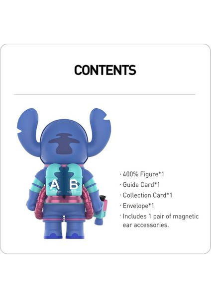 Mega Space Molly 400% Stitch Figür, Koleksiyonluk Aksiyon Figürü, Anime Art Toy, 1 Parça, Hediye indirimleri