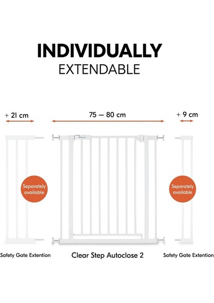 Open N Stop 2 Güvenlik Kapısı, 75- 80 Cm, Delme Gerektirmeyen, Çift Yönlü Açılan, Manuel Kilitleme fiyatları