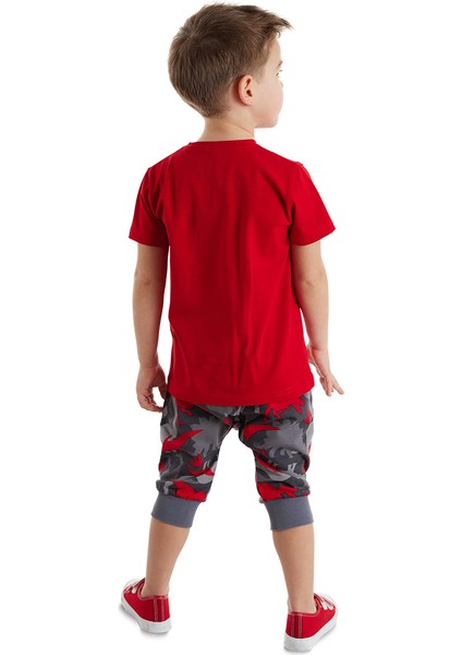 Dino Kamuflaj Erkek Çocuk T-shirt Kapri Şort Takım fiyatları