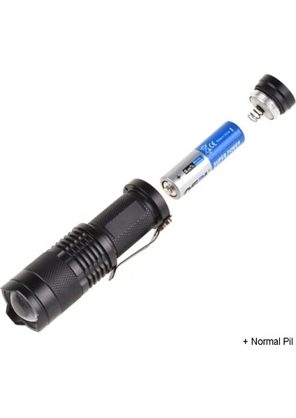 Mini Güçlü Şarjlı Pilli El Feneri Wt-304