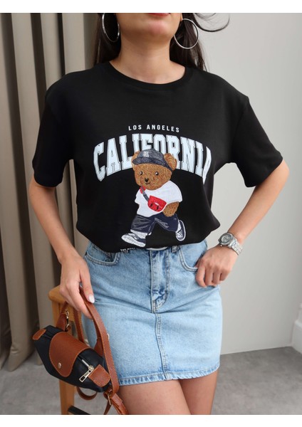Bear California Baskılı T-Shirt modelleri