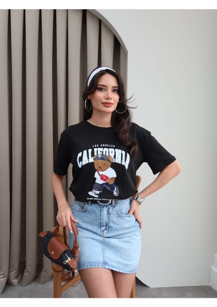 Bear California Baskılı T-Shirt fırsatları