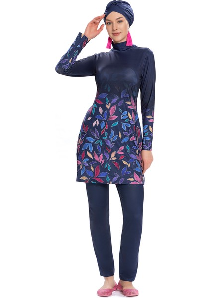 Likralı Tam Kapalı Mayo 280-522 Lacivert indirimleri