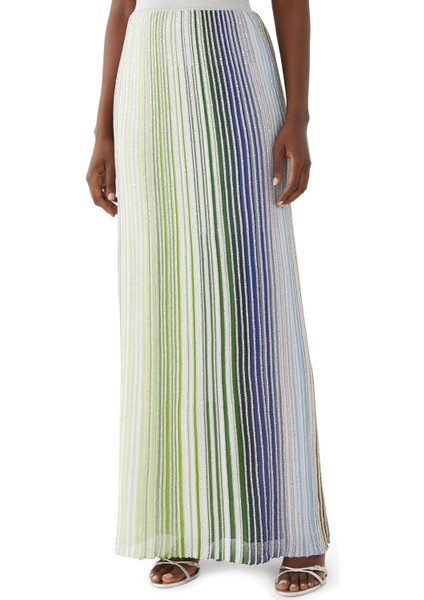 Payetli Maxi Etek - Yeşil Çok Renkli indirimleri