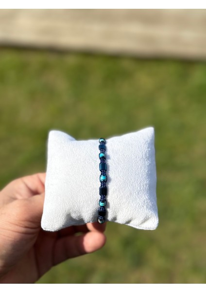 Varisit, Hematit Bileklik - Jagu Bright Blue Bileklik -Tasarım Bileklik 4 mm 6 mm Ayarlanabilir modelleri