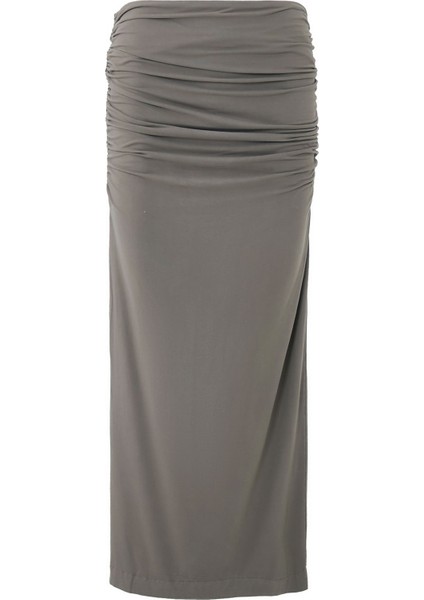 Şıklığı Yeniden Tanımlayan Sıkı Kesim Etek - Kahverengi