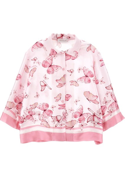Çocuklar Için Kelebek Desenli Gömlek