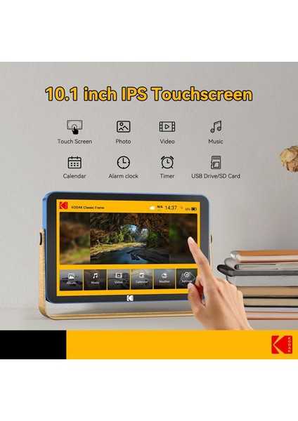Pilli Dijital Resim Çerçevesi, Wi-Fi Bağlantılı, 32 GB Bellek, Hd IPS Dokunmatik Ekran fiyatları