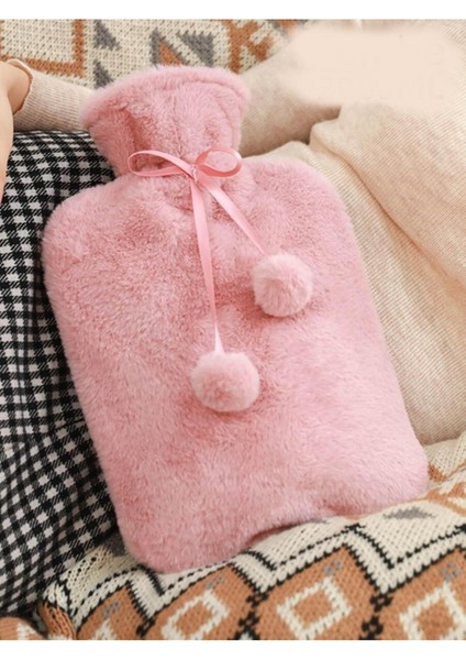 Peluş Kılıflı Sıcak Su Torbası 2 Lt Kare Yumuşak Yıkanabilir Peluş Kılıflı Su Torbası