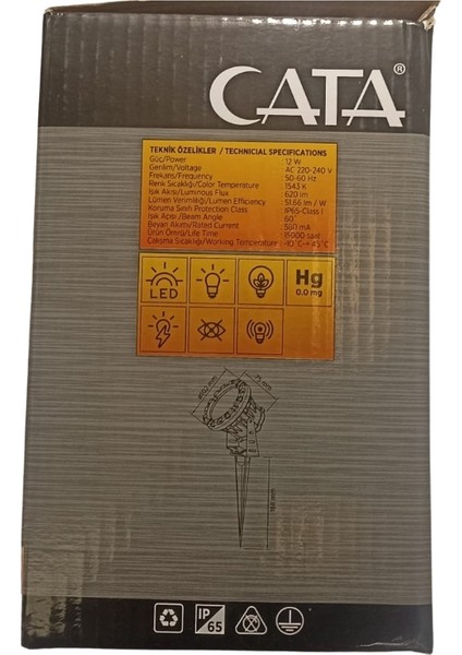 12W LED Bahçe Projektörü - CT-7304