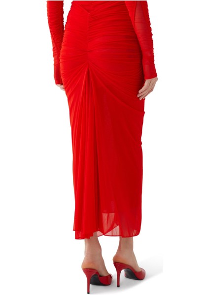 Pileli Kısa Mesh Etek modelleri