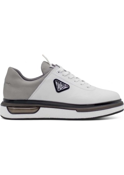 M057 Deri Erkek Sneaker Beyaz