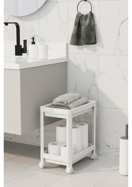 2 Adet Tezgah Altı Tekerlekli Raf Ünitesi fiyatları