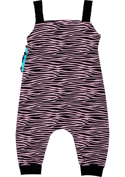 Zebra Fırfırlı Kız Çocuk Tulum