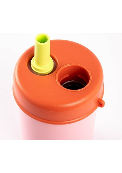 Pembe 2si 1 Arada Kapaklı Termos Bardak 480ML