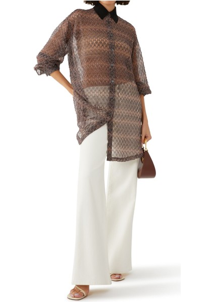 Işıltılı Şifon Dikişli Gömlek fiyatları