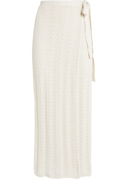 Bohem Dalgalar Midi Örgü Etek