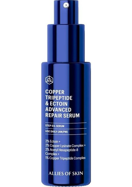 Bakır Tripeptid & Ectoin Gelişmiş Onarıcı Serum, 30ML