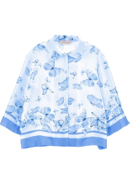 Çocuk Kelebek Desenli Gömlek