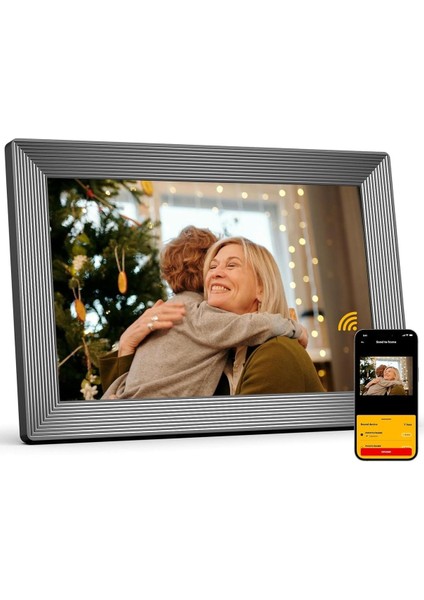 10.1 Inç Dijital Fotoğraf Çerçevesi, Wifi, 1280X800 Hd IPS Ekran, Fotoğraf ve Video Anında Paylaşım