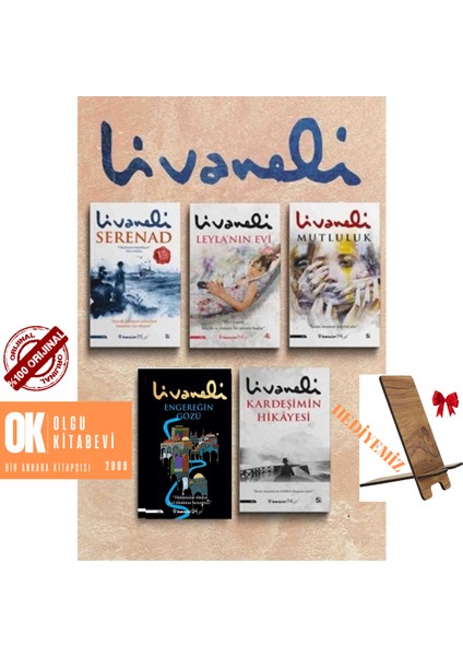 Zülfü Livaneli 5 Kitap / Serenad - Mutluluk - Leyla’nın Evi - Engereğin Gözü (Telefon Tutucu Hediye)
