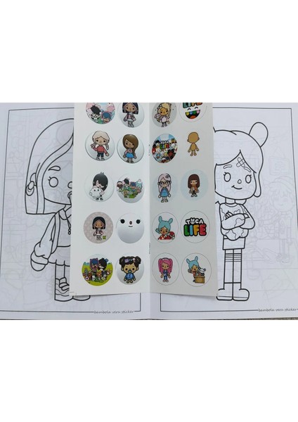 4 Adet Stickerli Boyama Kitabı ve 12 Li Kuru Boya Kalemi (Kuromi/gabbys/minnie/toca Boca)