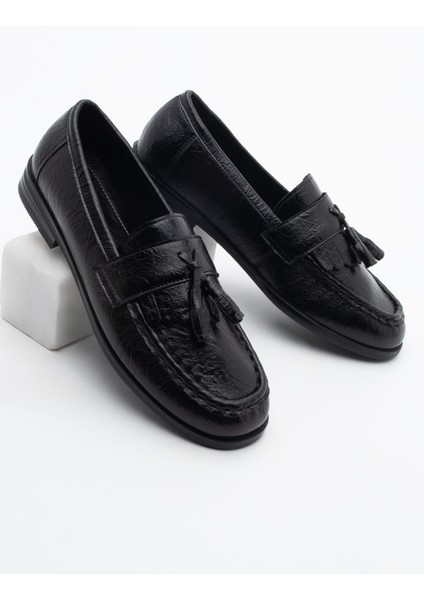 Kadın Loafer Püsküllü Günlük Ayakkabı Loriza Siyah