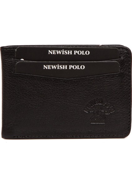 Erkek Deri Cüzdan ve Kartlık – NEWPOLO152- Siyah
